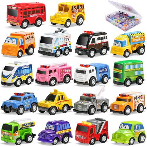 18 Pack Mini Pull Back Car Toys Set