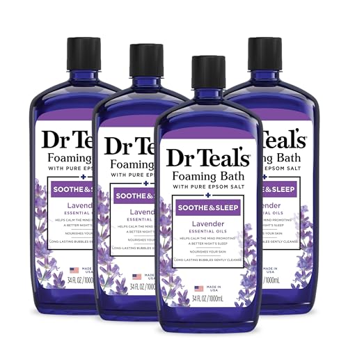 4 Pack Dr Teal's Foaming Bath Epsom Salt 34oz