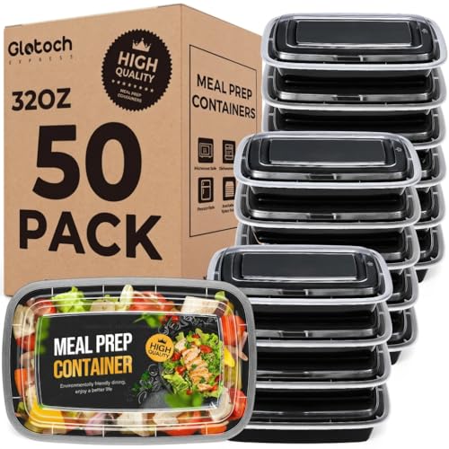 50 Pack Glotoch Express 32 oz Meal Prep Containers