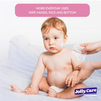 Jolly Care Hypoallergenic Baby Wipes, 240 Count