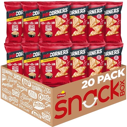 20 Pack PopCorners Kettle Corn Popped Corn Snacks