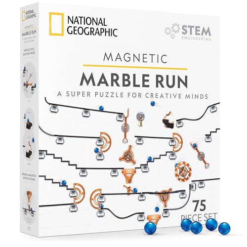 75 Piece Magnetic Marble Run STEM Building Set