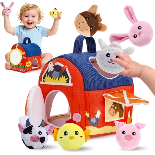 Montessori Soft Barn Baby Sensory Toy Set