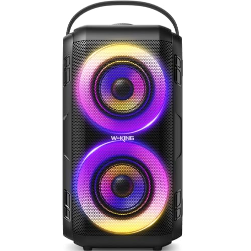 80W Portable Bluetooth Party Speaker, Super Bass, 24H Playtime