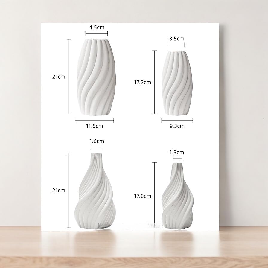 Rustic Ceramic Vase for Pampas Grass Decor