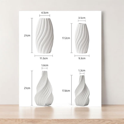 Rustic Ceramic Vase for Pampas Grass Decor