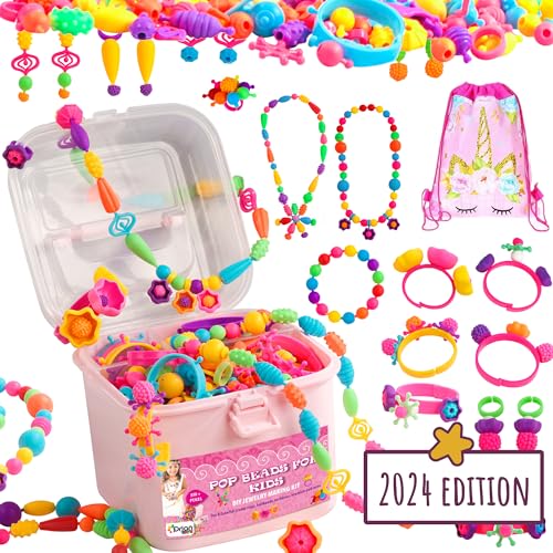 550 Piece Pop Beads Jewelry Making Kit for Girls