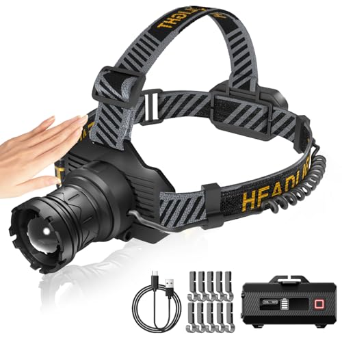 Rechargeable Ultra-Bright Headlamp, 9 Modes, 60H Runtime