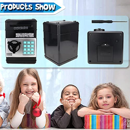 Yoego Piggy Bank for Kids,Electronic Password Piggy Bank Kids Safe Bank Mini ATM Piggy Bank Toy for 3-14 Year Old Boys and Girls