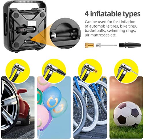 WindGallop Tire Inflator Portable Air Compressor, 90W 7800 mAh 3x Faster Air Pump for Car Tires with Tire Gauge Pressure, Tire Pump for Cars, Suv, Bikes, Motorcycles, Balls