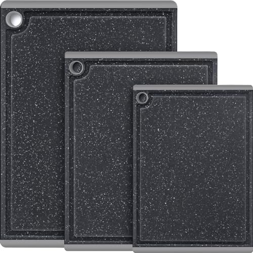 3 Piece Non-Slip Plastic Cutting Board Set