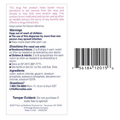 Little Remedies Saline Spray and Drops for Babies