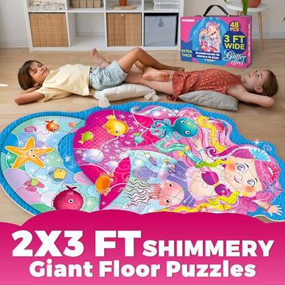 QUOKKA Glitter Giant Floor Puzzle for Kids