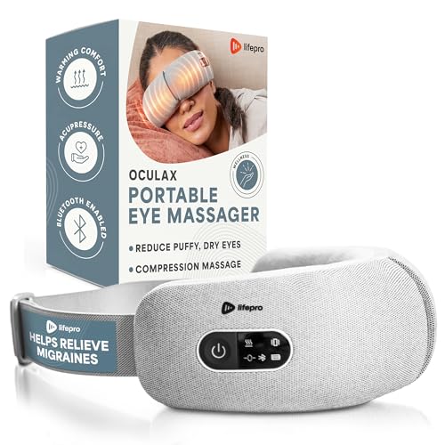 LifePro Heated Vibrating Eye Massager with Compression