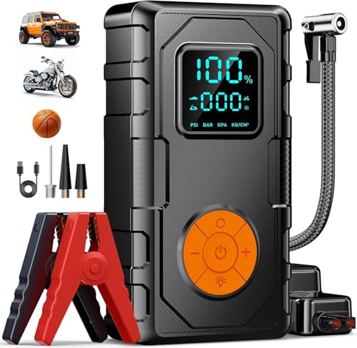 Portable Car Jump Starter with Air Compressor