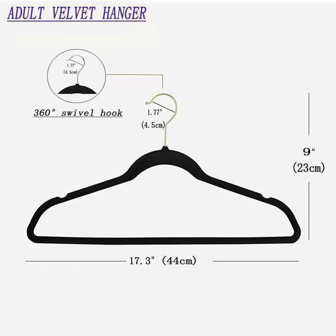 36 Pack Non-Slip Velvet Coat Hangers