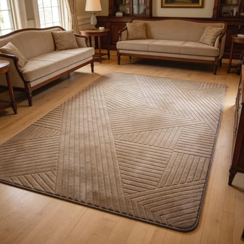 5x7 Washable Geometric Area Rug