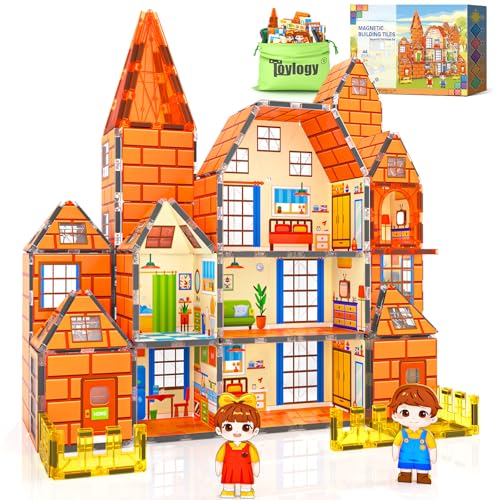 Magnetic Dollhouse Tiles Building Set for Kids