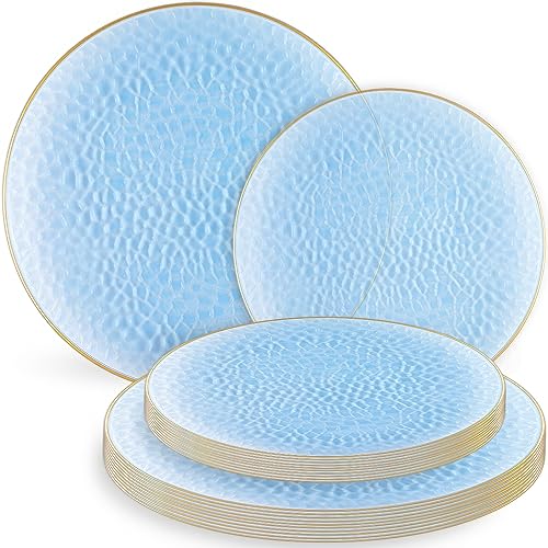 32 Count Disposable Plastic Dinner Plates Combo Set