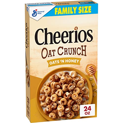 24 oz Cheerios Oat Crunch Oats 'N Honey Cereal