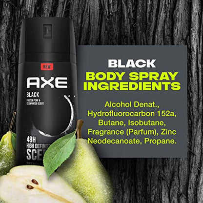 4 Pack AXE Black Body Spray Deodorant