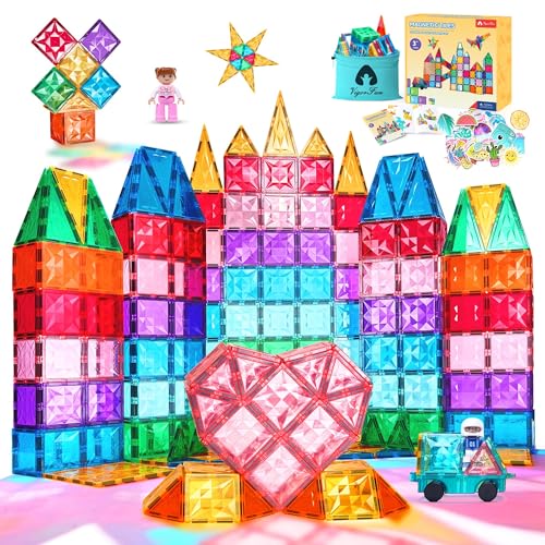 126 Piece Magnetic Tiles Building Blocks STEM Set
