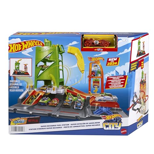 Hot Wheels City Super Recharge Fuel Station Set