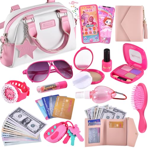 Kids Purse with Pretend Makeup Playset for Girls