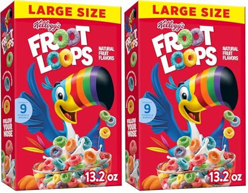 2 Pack Froot Loops Fruit Flavored Breakfast Cereal