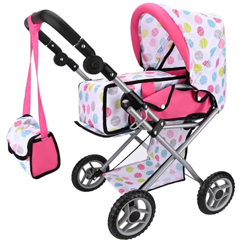 Bebamour Convertible Baby Doll Stroller Pram with Bassinet
