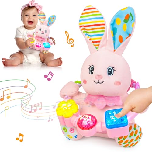 Musical Bilingual Baby Rabbit Plush Toy