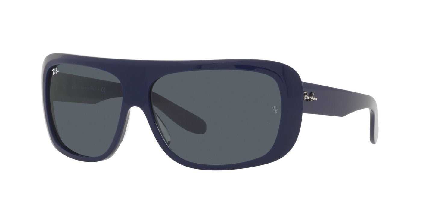 Ray-Ban RB2196 Blair Rectangular Sunglasses, Blue/Blue, 61 mm