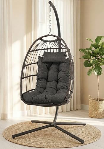 SereneLife Hanging Egg Chair with Stand