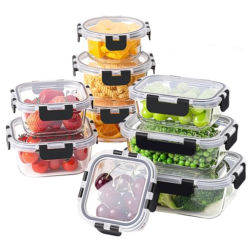 18 Piece Glass Airtight Food Storage Containers