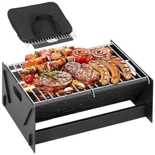 12-Inch Foldable Portable Charcoal Camping Grill