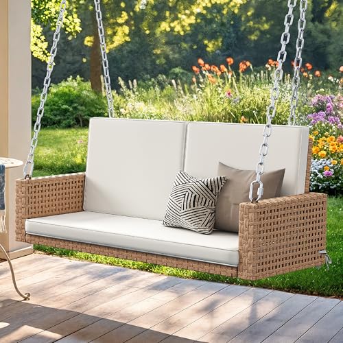 2-Seater Outdoor Patio Swing Chair with Cushions