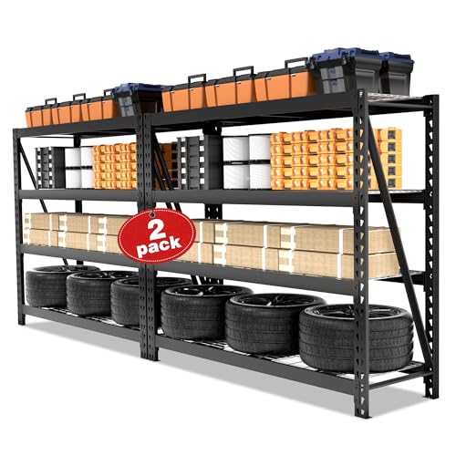 2 Pack WORKPRO Heavy Duty Garage Storage Shelving