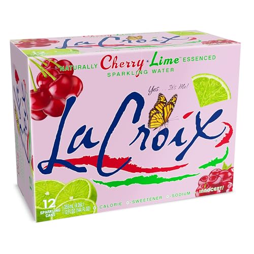 12 Pack La Croix Cherry Lime Sparkling Water