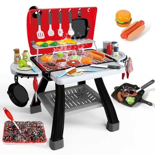 35 Piece Kids BBQ Grill Kitchen Playset