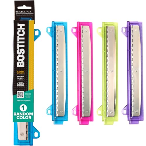 Bostitch 3-Hole Ring Binder Paper Punch