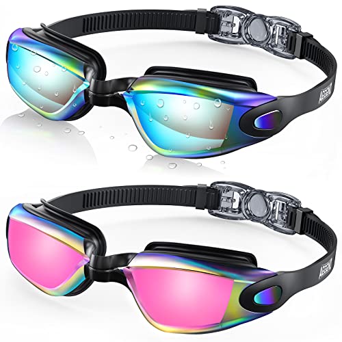 2 Pack Anti-Fog UV Protection Swim Goggles