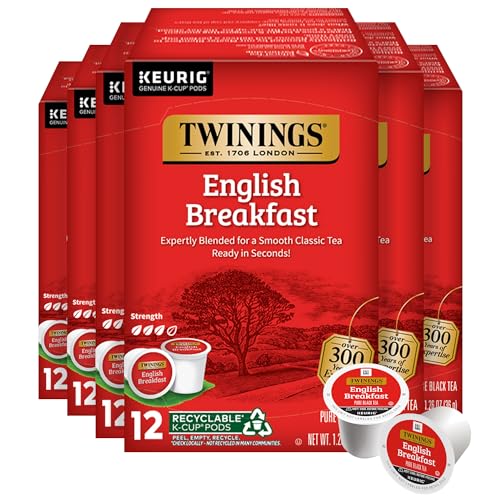 72 Count Twinings English Breakfast Keurig K-Cup Pods (Pack of 6)