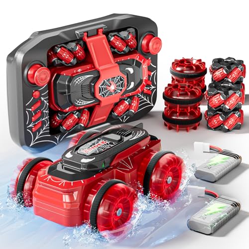 2 Pack Amphibious Remote Control Car for Kids