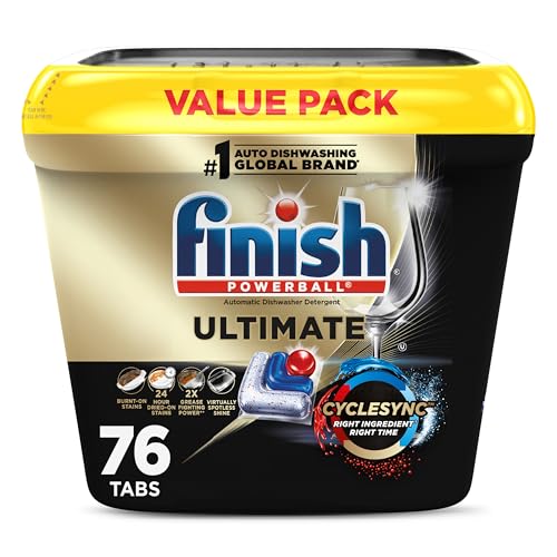 76 Count Finish Ultimate Dishwasher Pods Detergent Soap