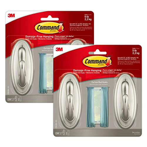 2 Pack Command Large Wall Hooks, 5 lb Capacity