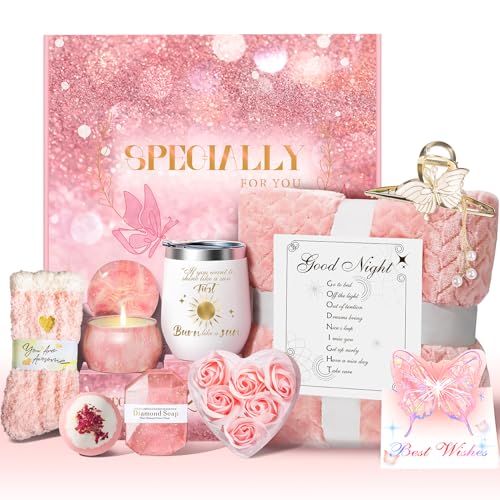 Luxury Spa Gift Basket for Women with Blanket