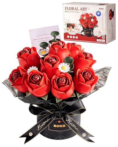 ROKR 3D Wooden Flower Bouquet Puzzle Kit