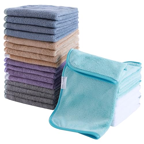 24 Pack Soft Quick-Dry Washcloths Set