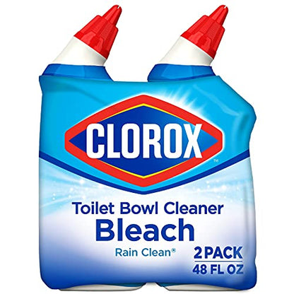 Clorox Toilet Bowl Cleaner, Rain Clean - 24 Ounces, Pack of 2 (Package May Vary)