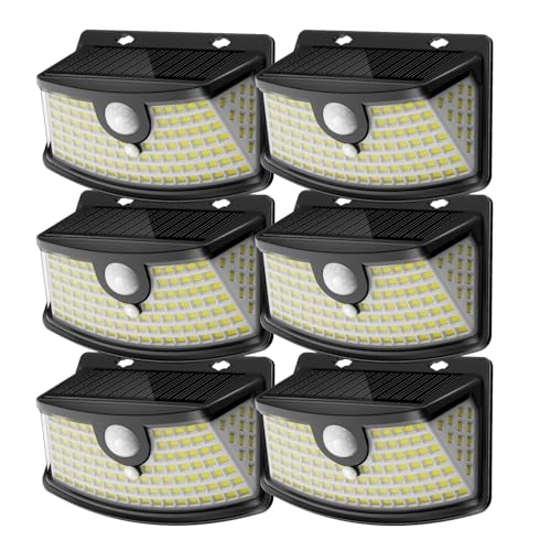 6 Pack Solar Motion Sensor Outdoor Security Lights